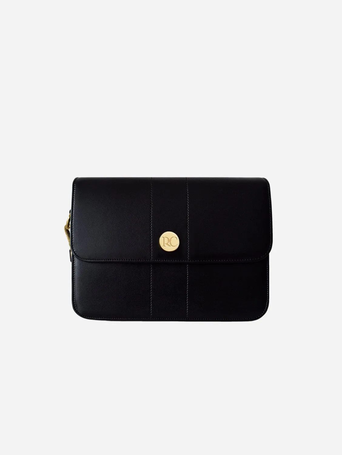 Midi Nomad Apple Leather Vegan Shoulder Bag | Black