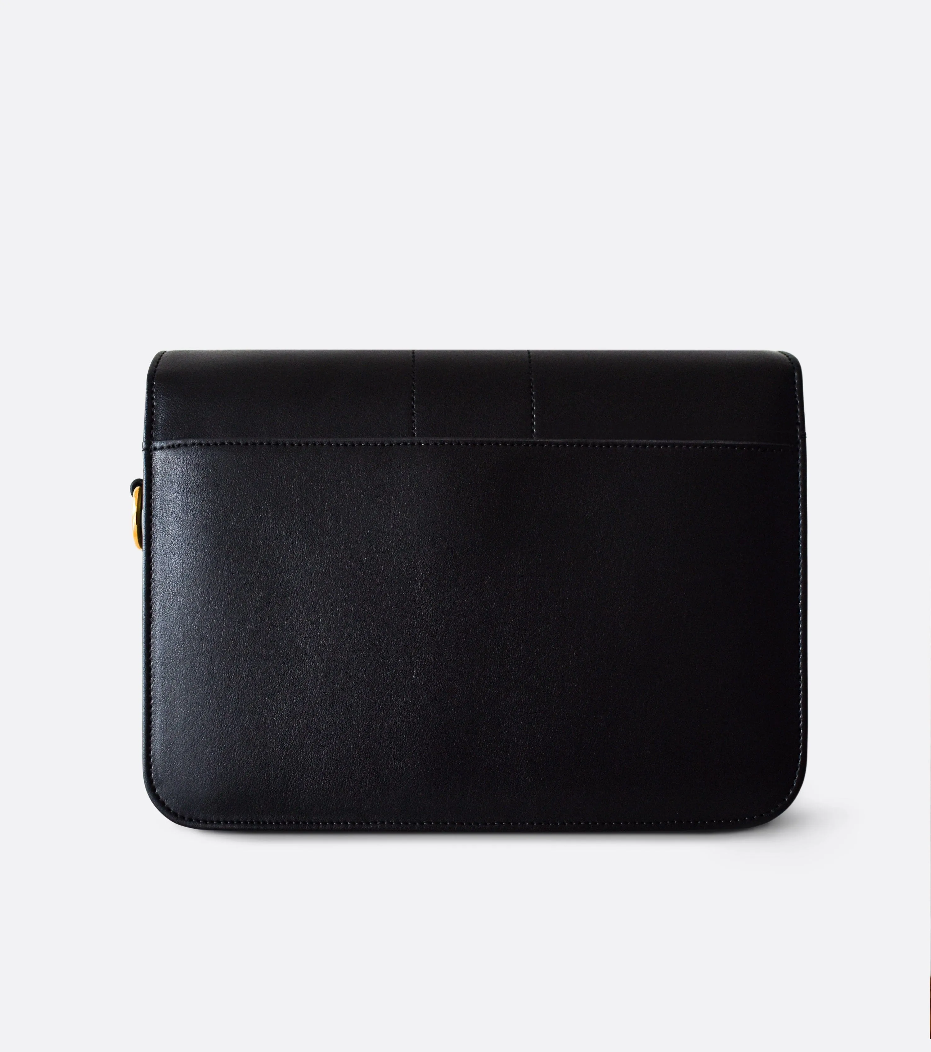 Midi Nomad Apple Leather Vegan Shoulder Bag | Black