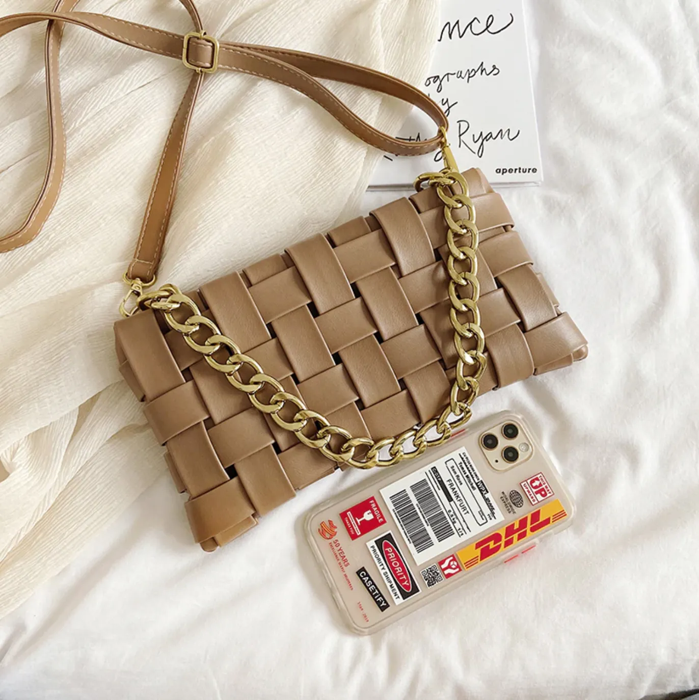 Mona Weave Clutch Bag