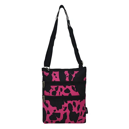 Neon Cow Hot Pink NGIL Messenger Hipster Bag