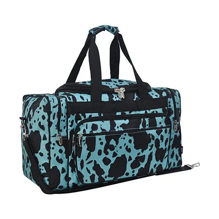 Neon Cow Turquoise NGIL Canvas 20 Duffle Bag