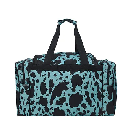 Neon Cow Turquoise NGIL Canvas 20 Duffle Bag