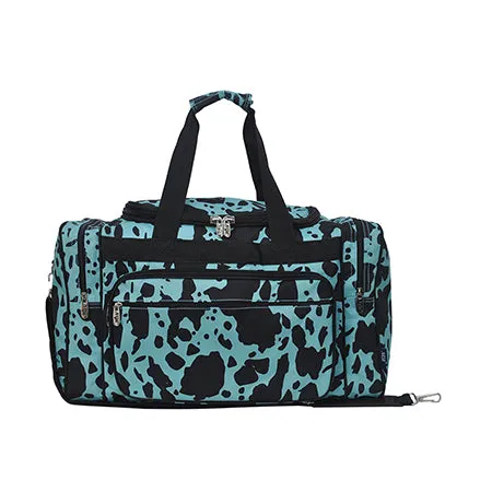 Neon Cow Turquoise NGIL Canvas 20 Duffle Bag