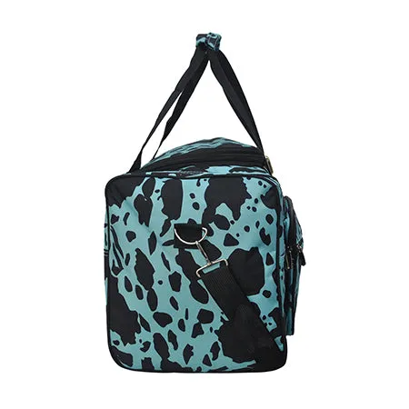 Neon Cow Turquoise NGIL Canvas 20 Duffle Bag