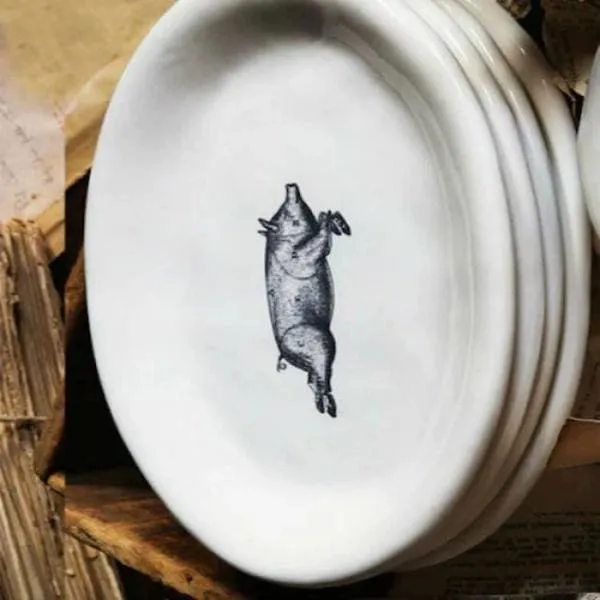 Oval Pig Plates