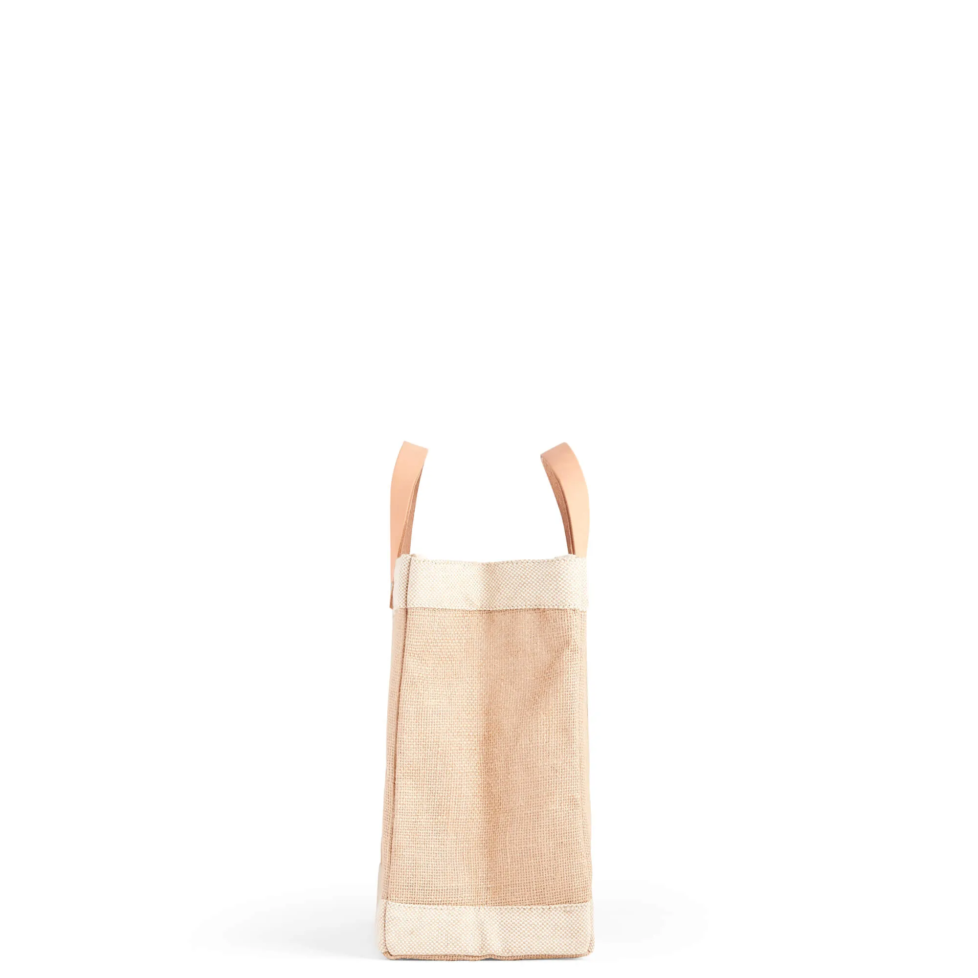 Petite Market Bag in Natural with “GROUND CONTROL”