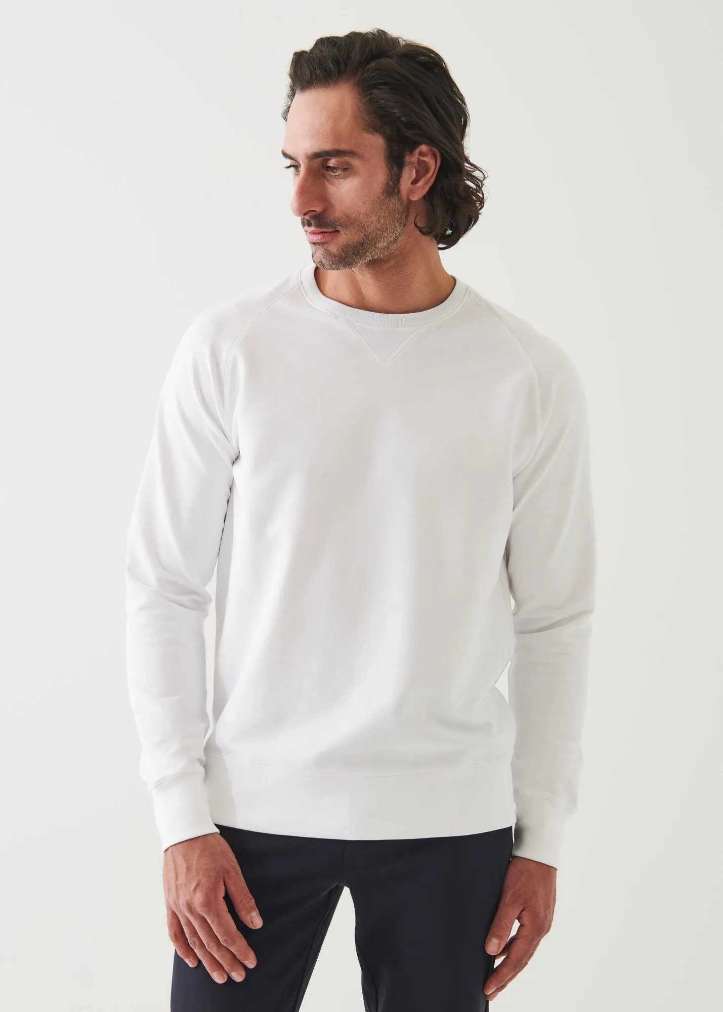 PIMA COTTON FRENCH TERRY RAGLAN SWEATSHIRT