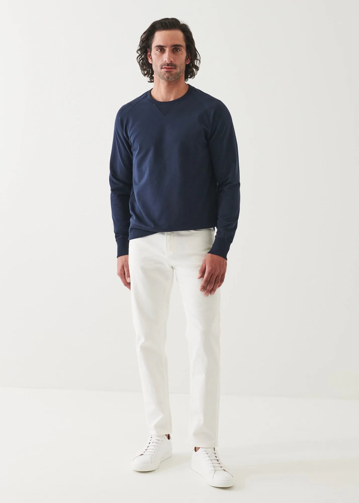 PIMA COTTON FRENCH TERRY RAGLAN SWEATSHIRT