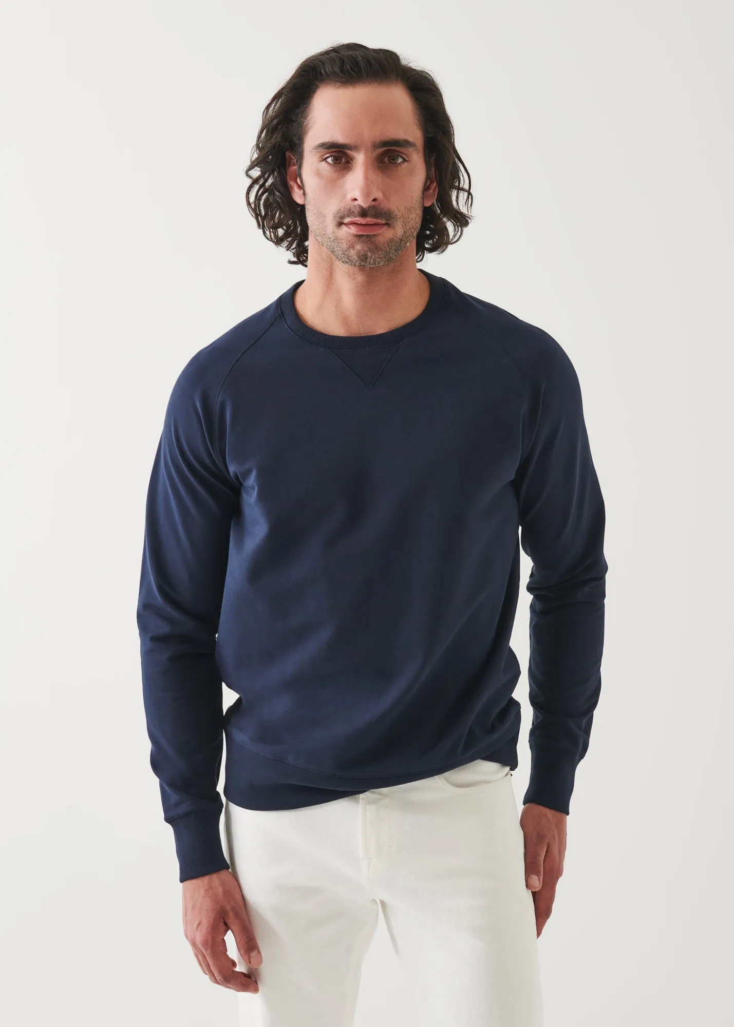 PIMA COTTON FRENCH TERRY RAGLAN SWEATSHIRT