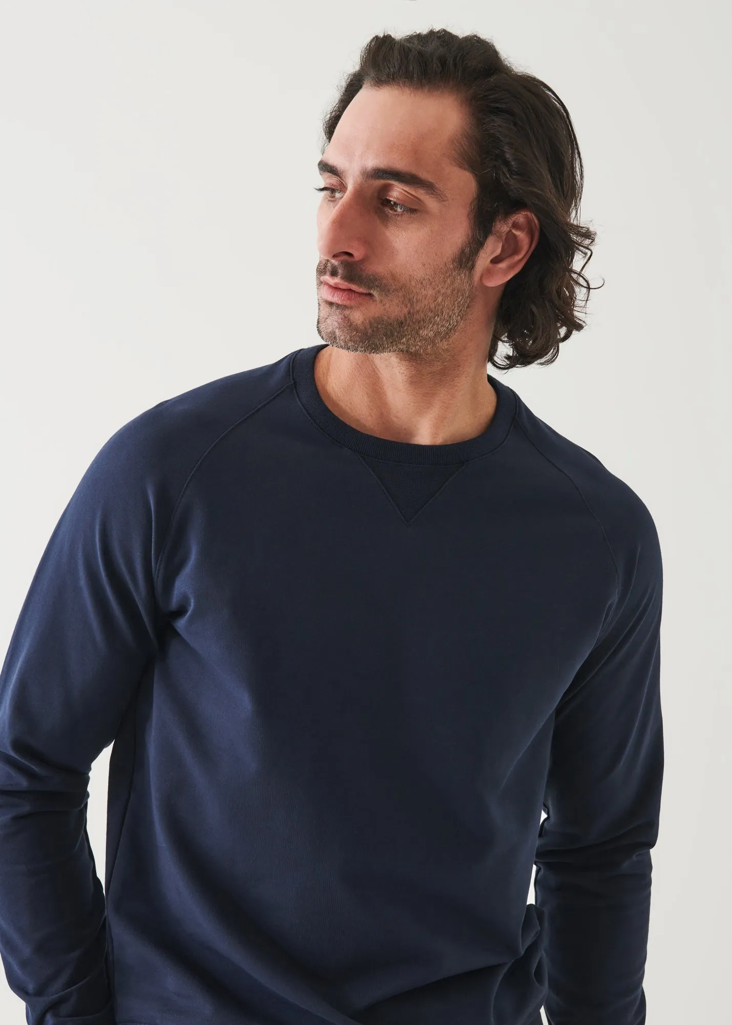 PIMA COTTON FRENCH TERRY RAGLAN SWEATSHIRT