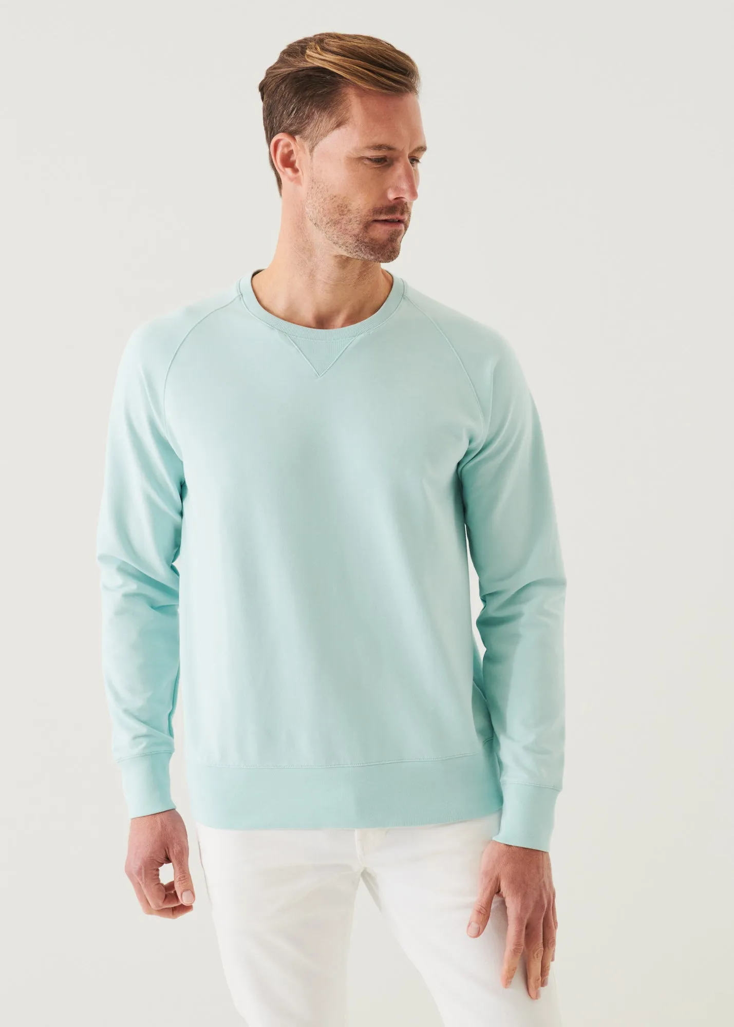 PIMA COTTON FRENCH TERRY RAGLAN SWEATSHIRT