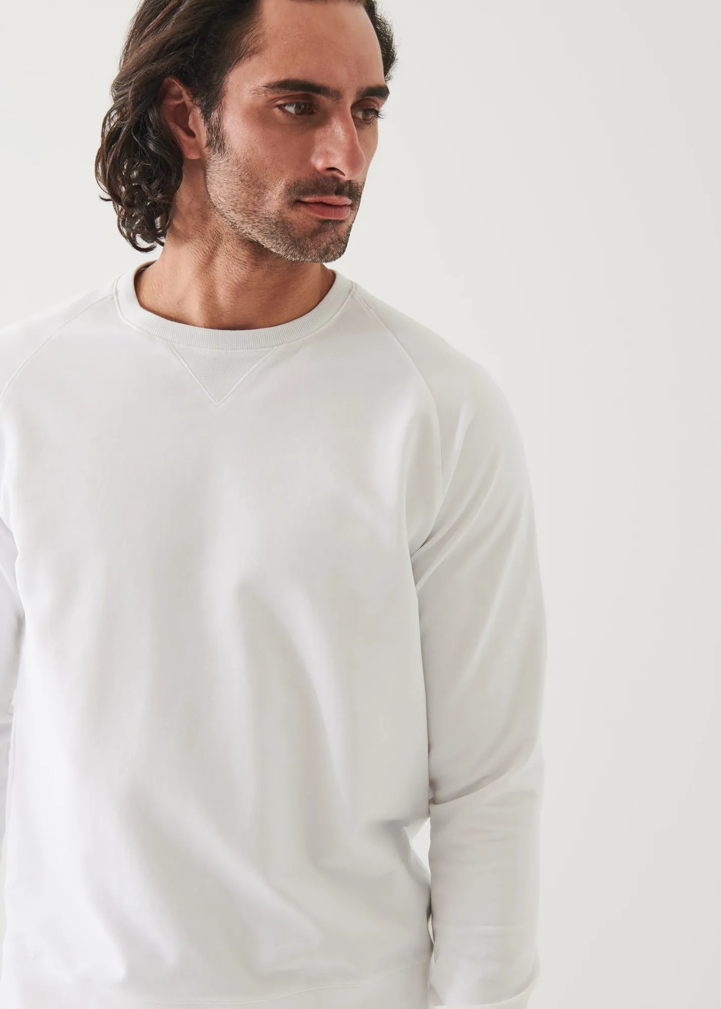 PIMA COTTON FRENCH TERRY RAGLAN SWEATSHIRT