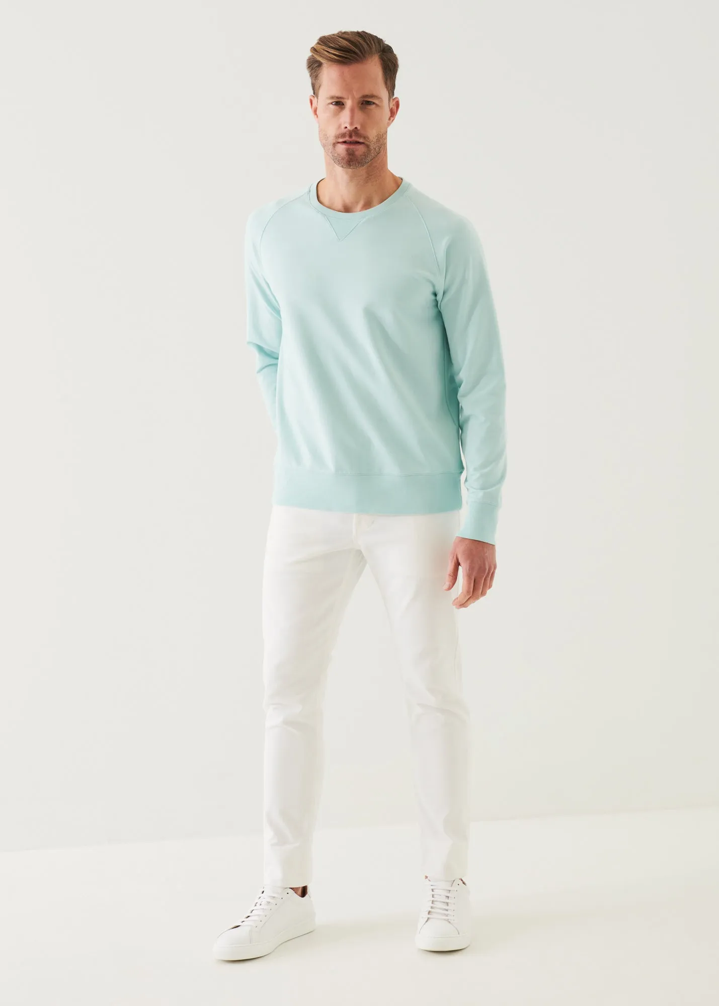 PIMA COTTON FRENCH TERRY RAGLAN SWEATSHIRT