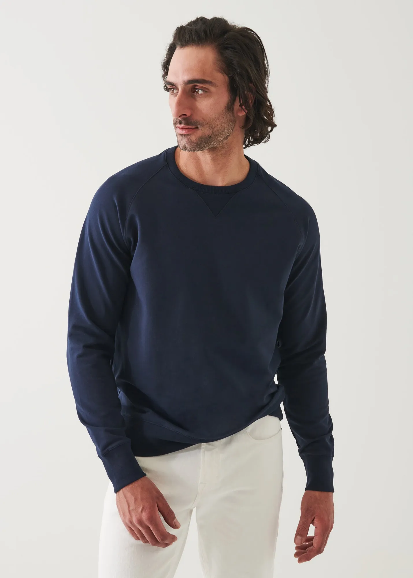 PIMA COTTON FRENCH TERRY RAGLAN SWEATSHIRT