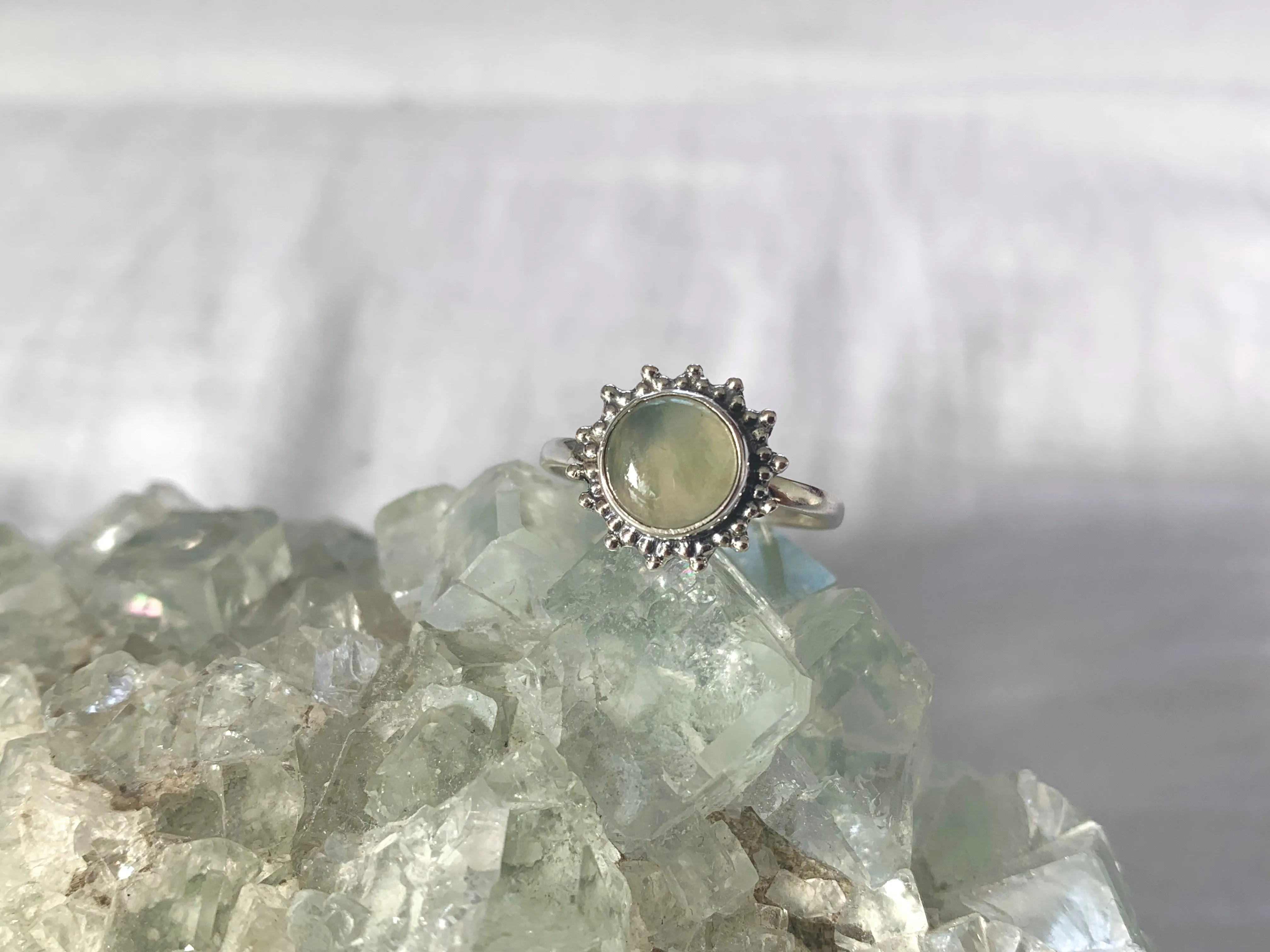 Prehnite Sole Ring