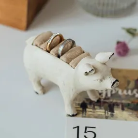 RESIN PIG JEWELRY HOLDER