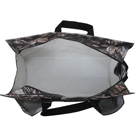 SALE ! Black Camo NGIL Zippered Caddy Large Organizer Tote Bag