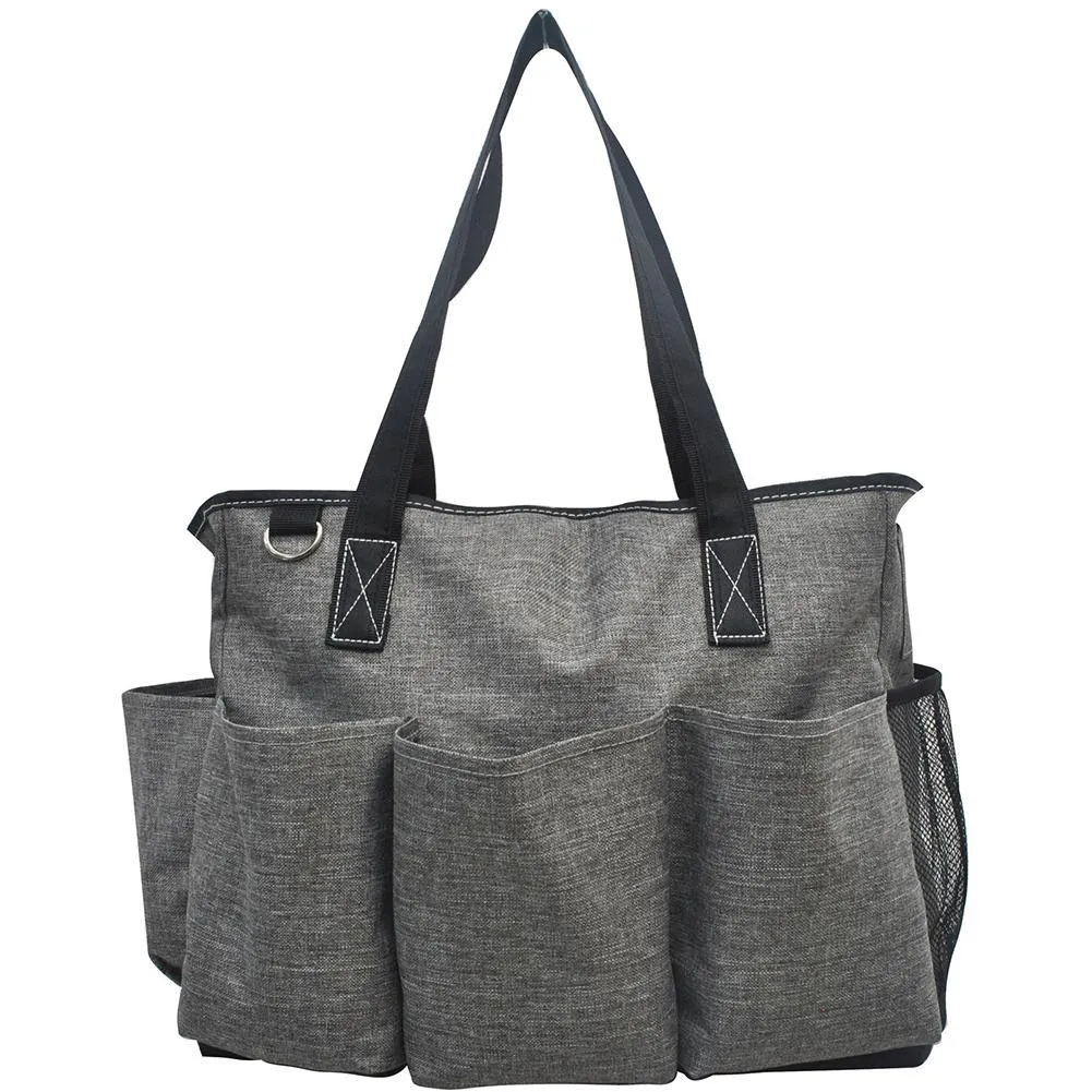 SALE ! Gray Crosshatch NGIL Large Utility Caddy Tote