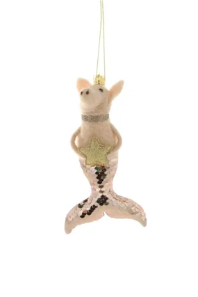  Shimmery Crowned Pig  Ornament