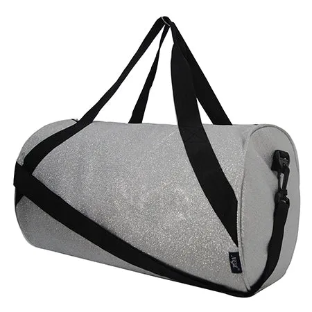 Silver Medium Glitter NGIL Duffel Bag