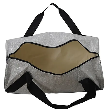 Silver Medium Glitter NGIL Duffel Bag