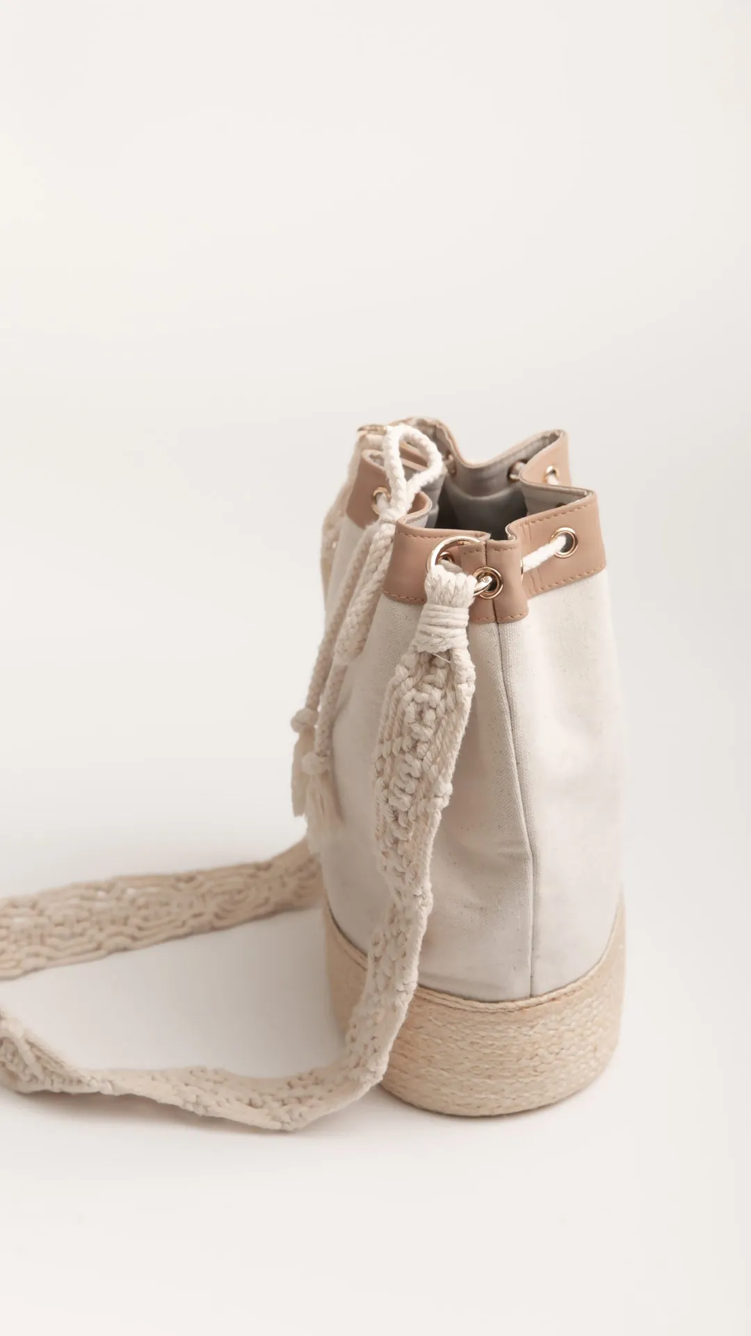 Sisal Macrame Drawstring Bag-TAKTAI