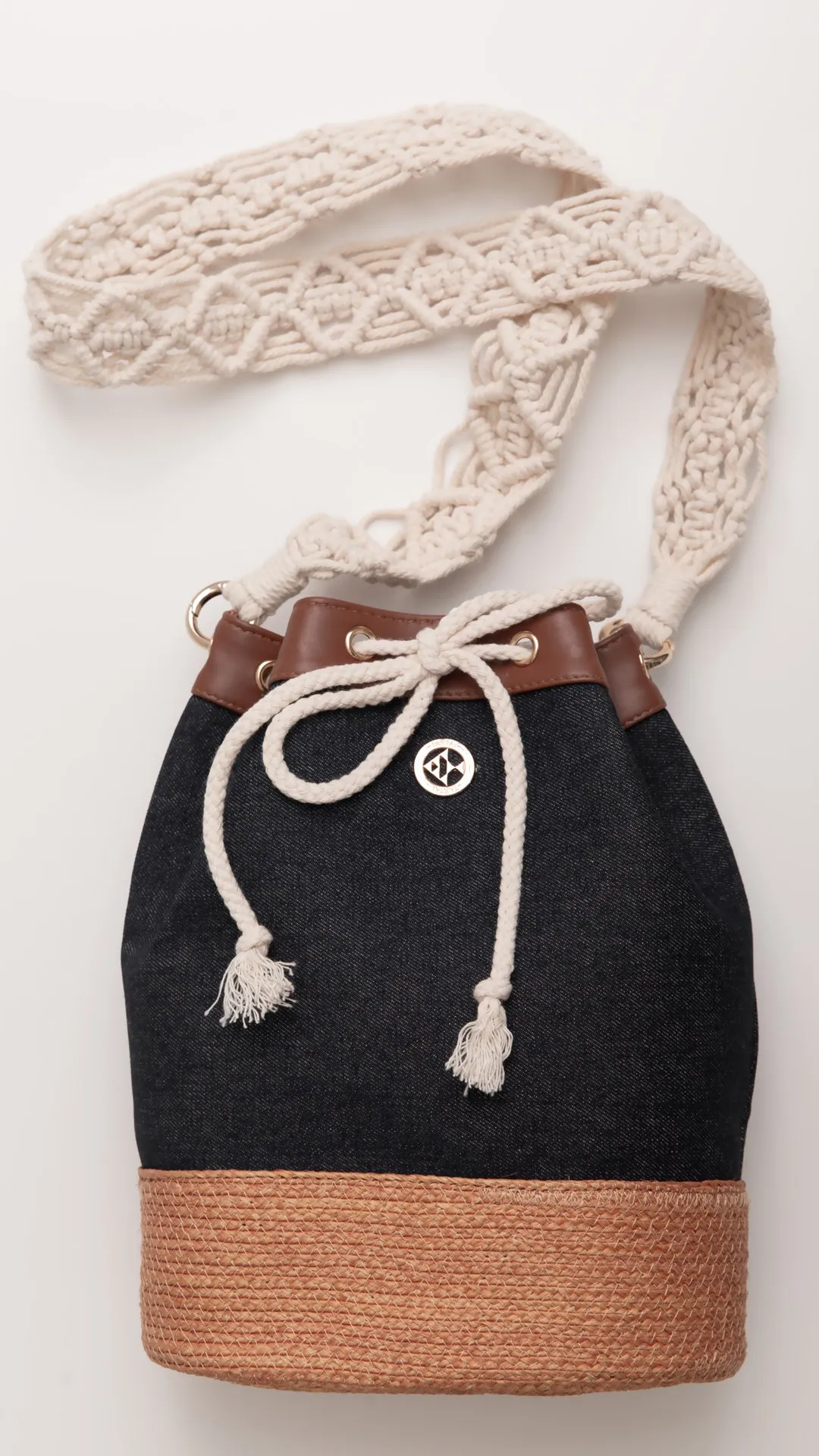 Sisal Macrame Drawstring Bag-TAKTAI