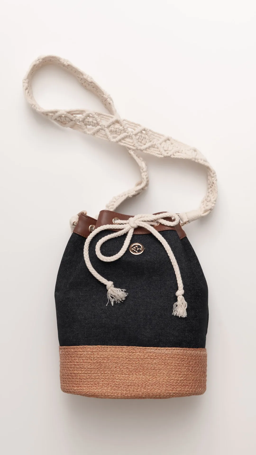 Sisal Macrame Drawstring Bag-TAKTAI