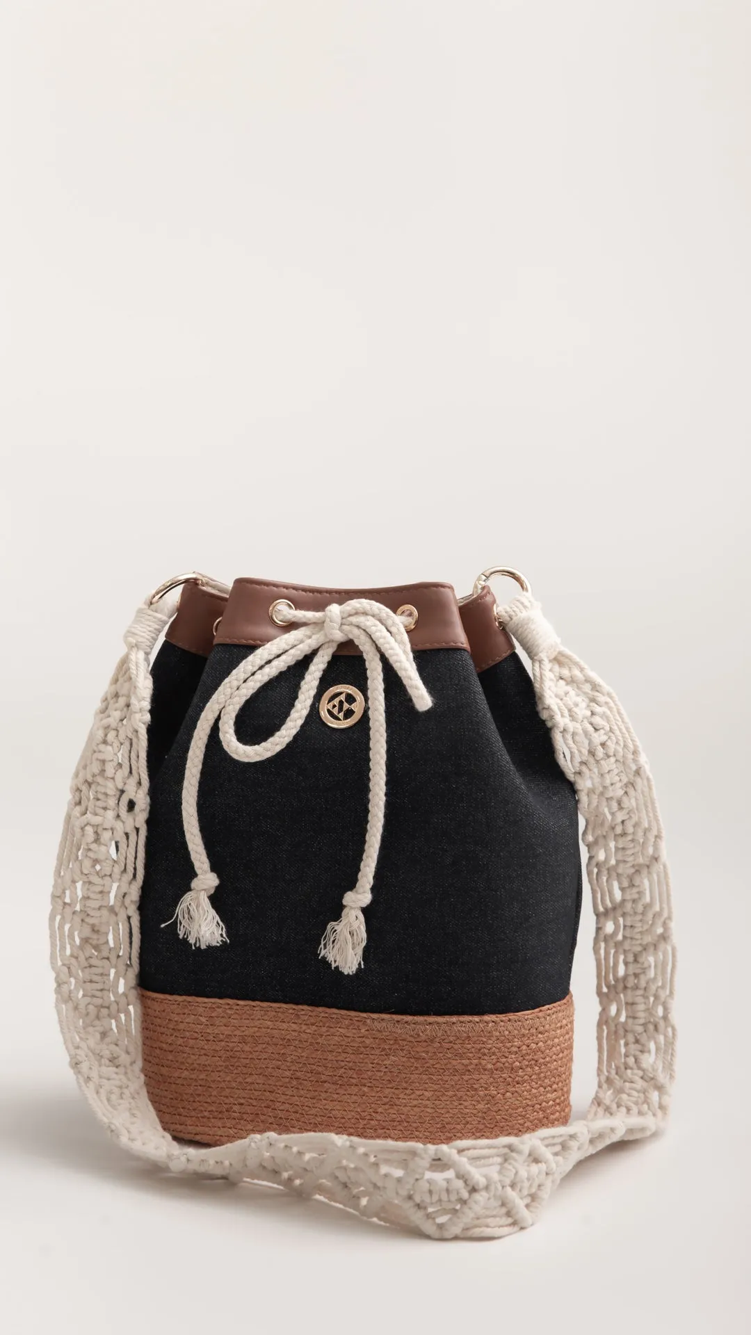 Sisal Macrame Drawstring Bag-TAKTAI