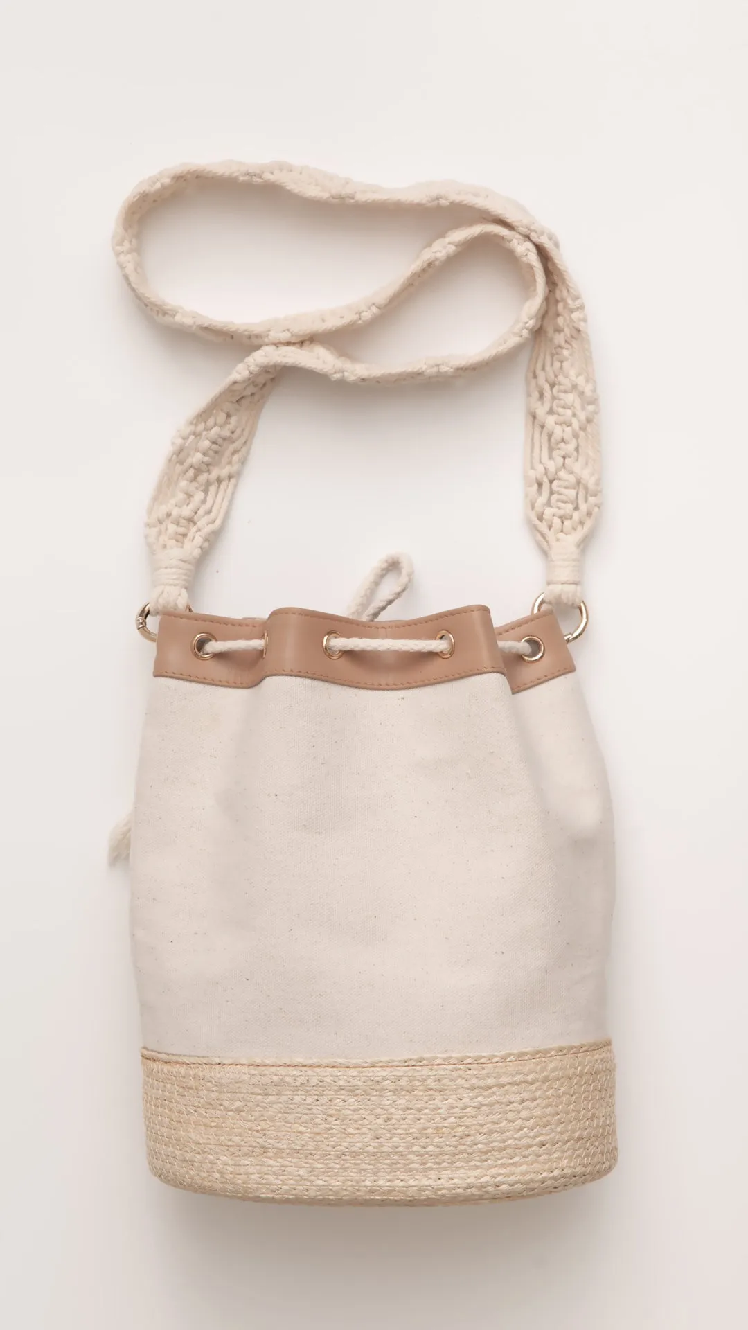 Sisal Macrame Drawstring Bag-TAKTAI