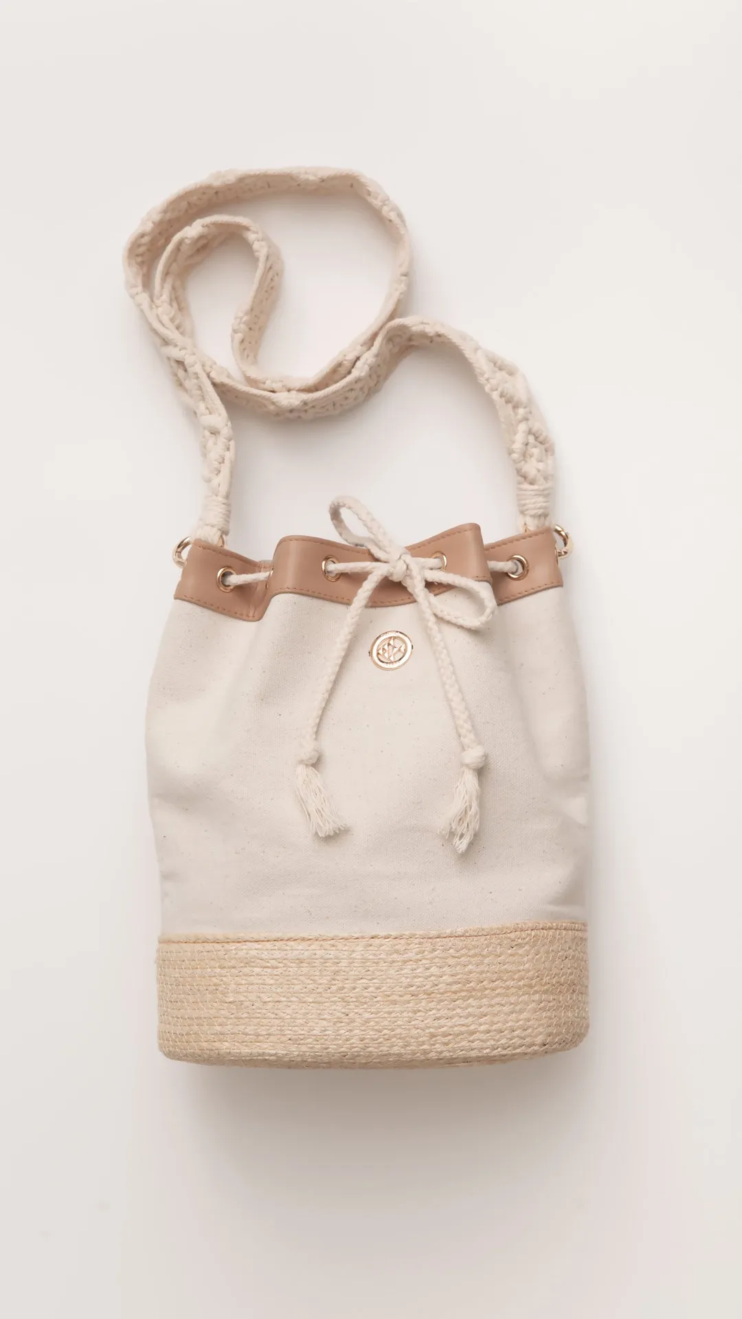 Sisal Macrame Drawstring Bag-TAKTAI