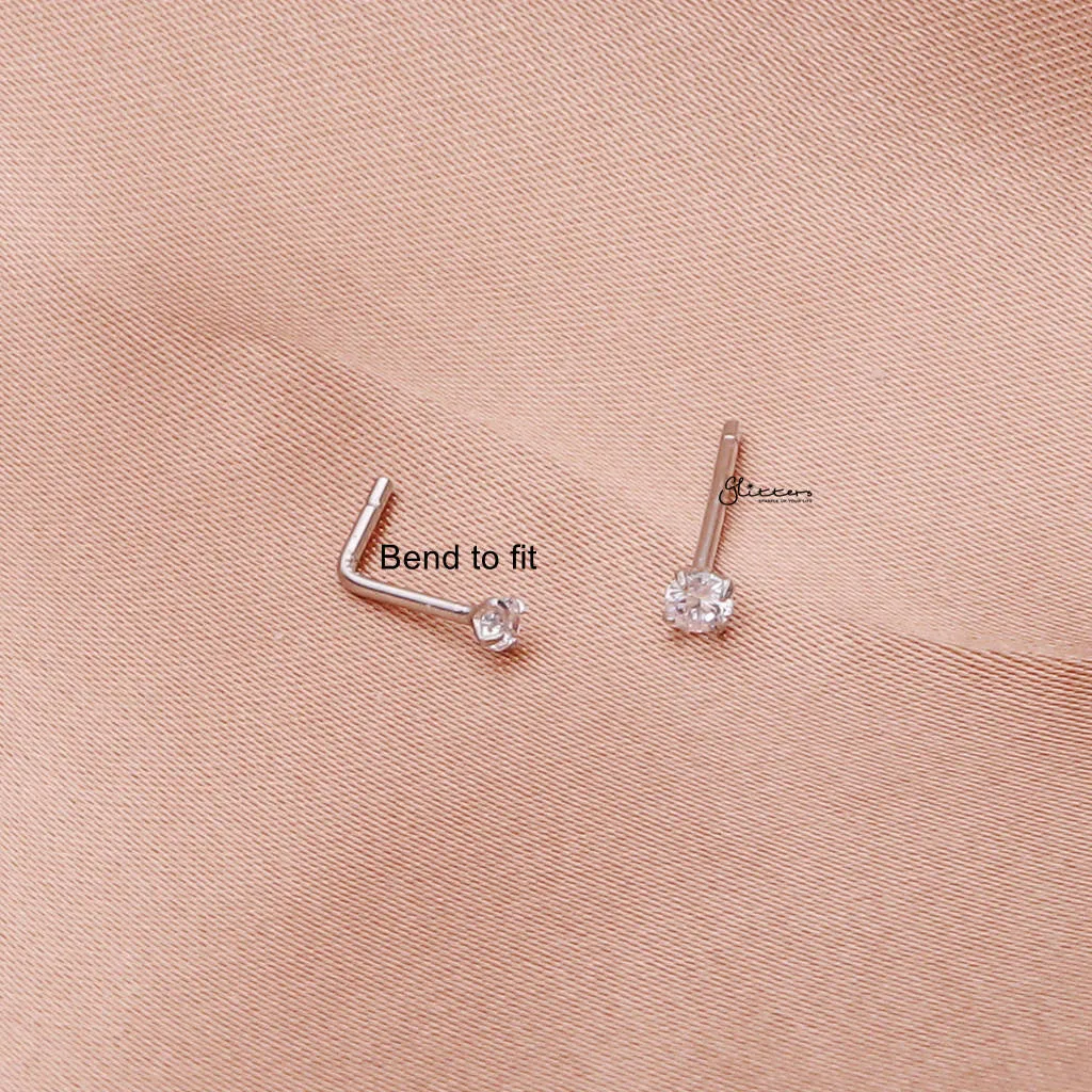 Sterling Silver Bendable Nose Studs