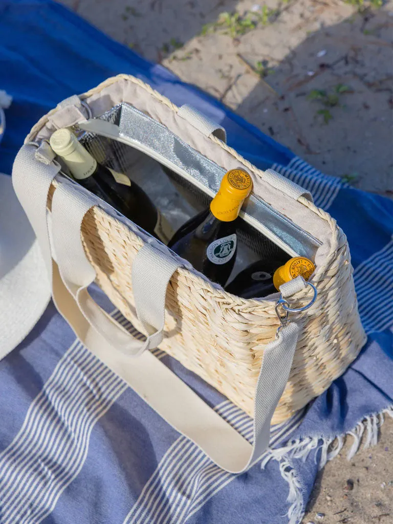 Straw Cooler Tote