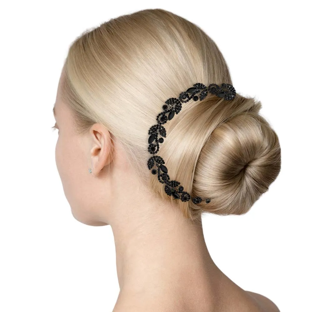 Teardrop Stone Accented Bun Wrap Headpiece