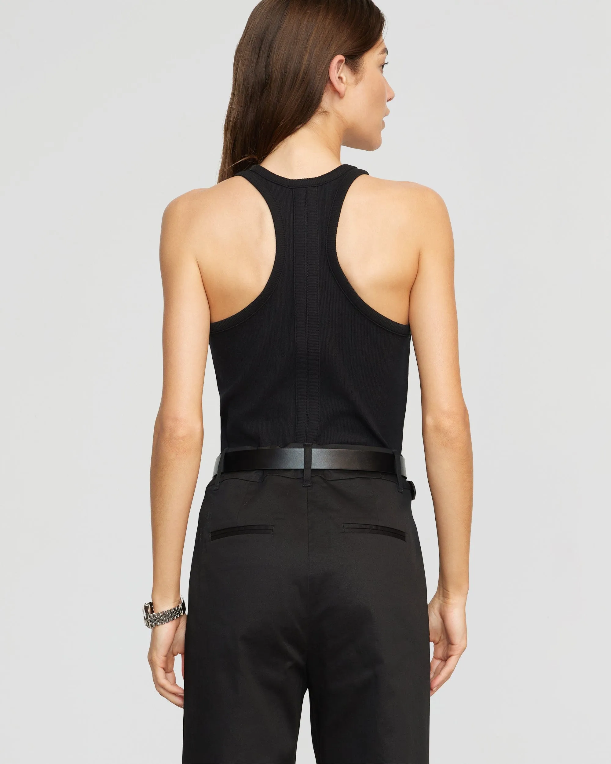 Tory Split-Back Ribbed Tank