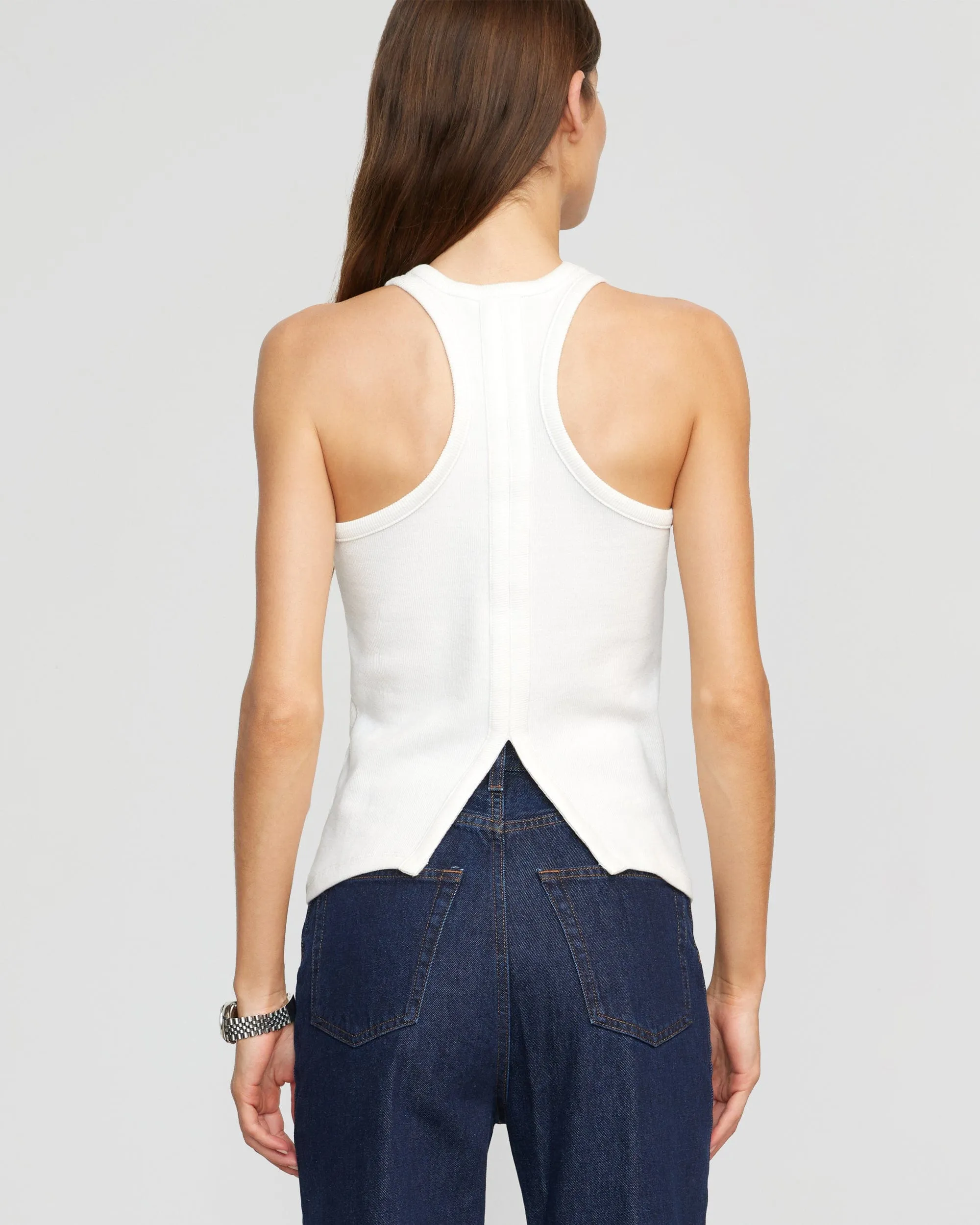 Tory Split-Back Ribbed Tank