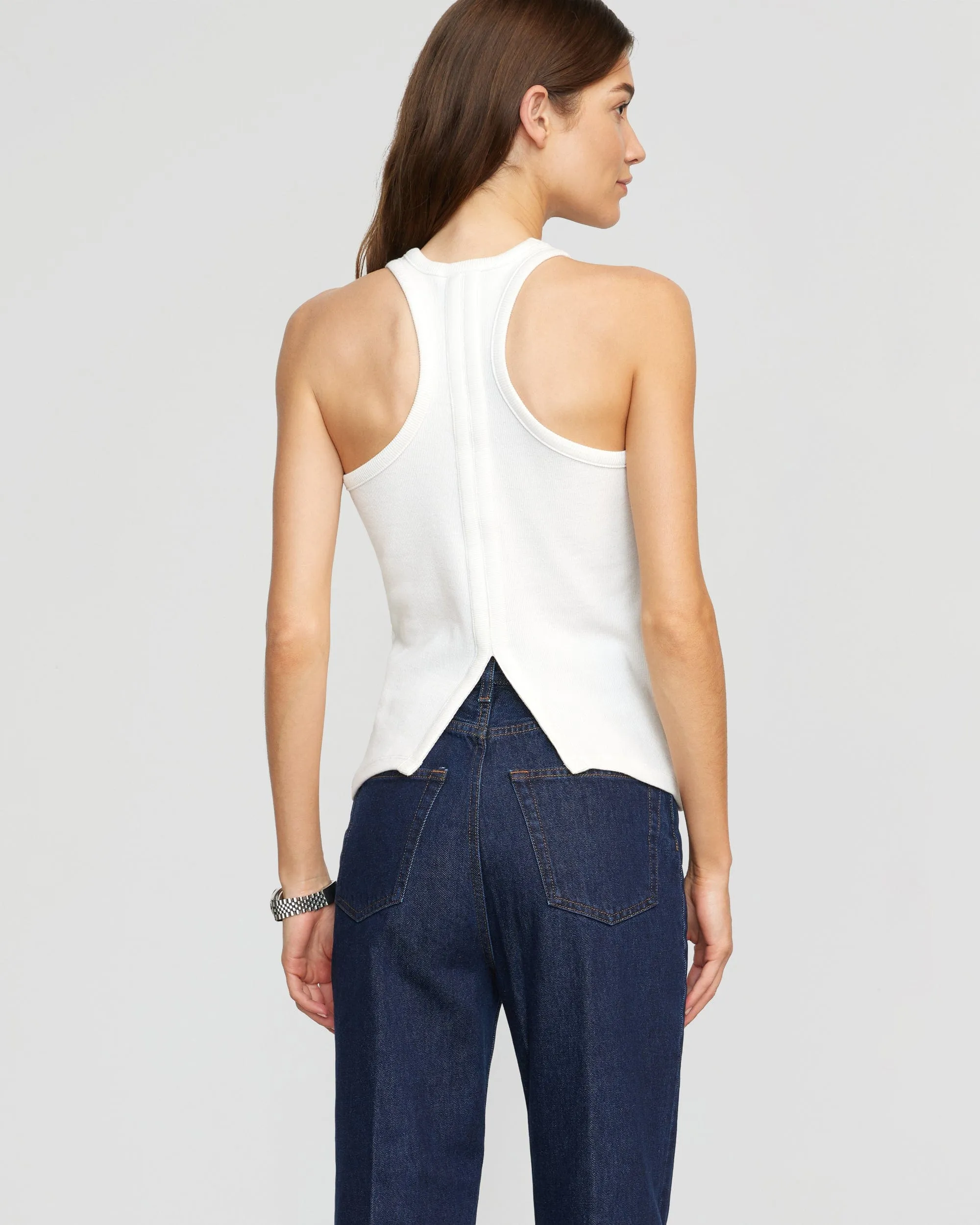 Tory Split-Back Ribbed Tank