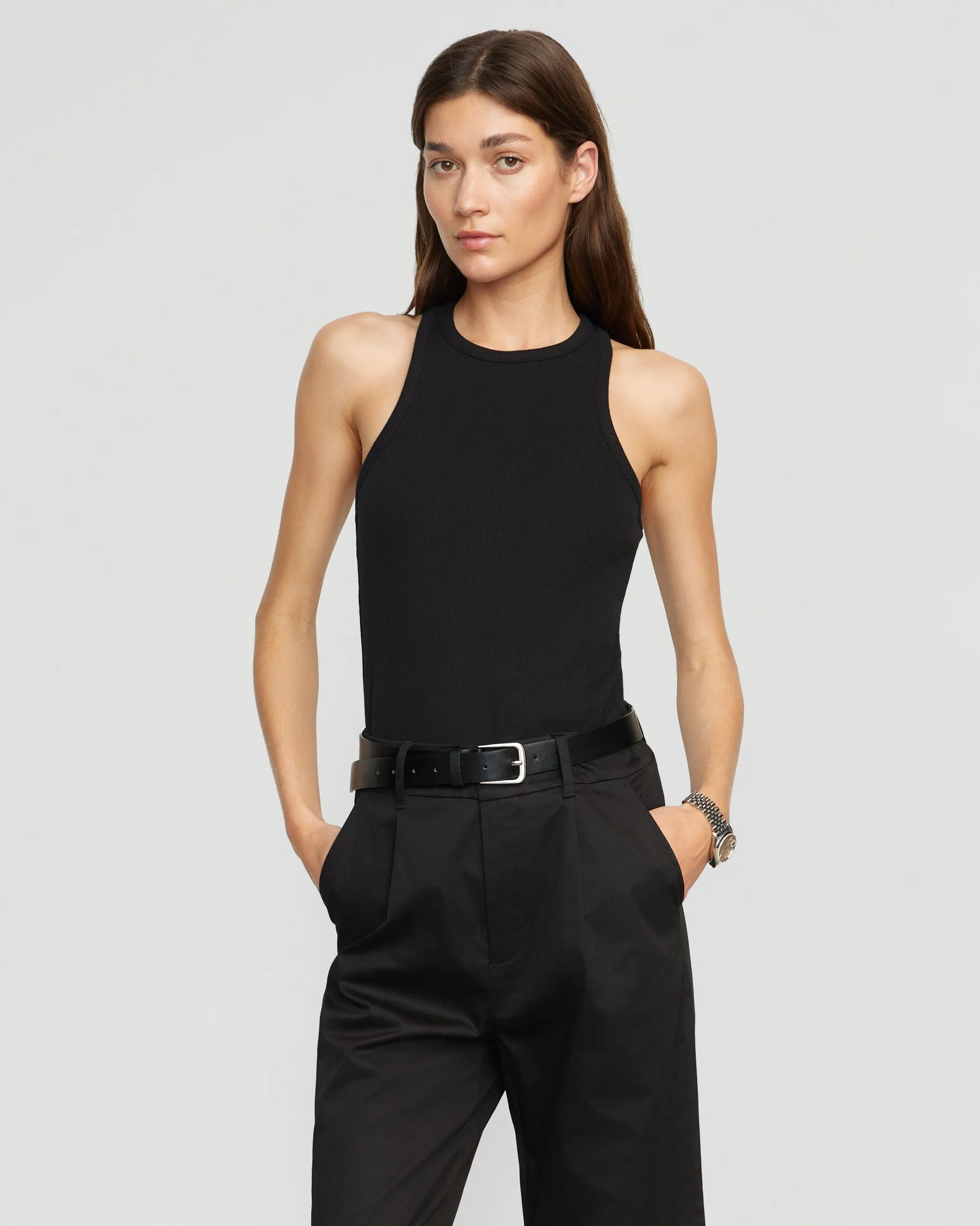 Tory Split-Back Ribbed Tank