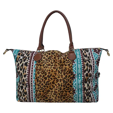 Tribal Cheetah Print Weekender Bag