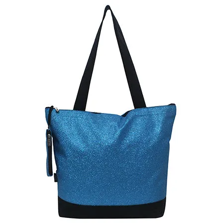 Turquoise Glitter NGIL Canvas Tote Bag