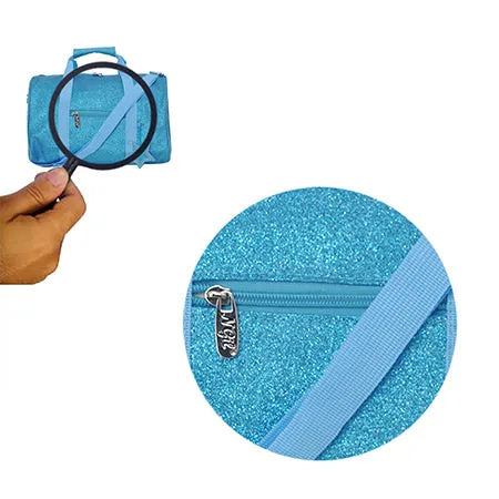 Turquoise Mini Glitter NGIL Duffel Bag