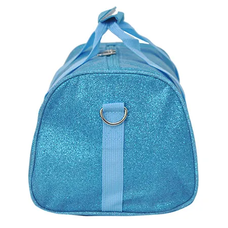 Turquoise Mini Glitter NGIL Duffel Bag