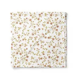 Wild Flower Swaddle White